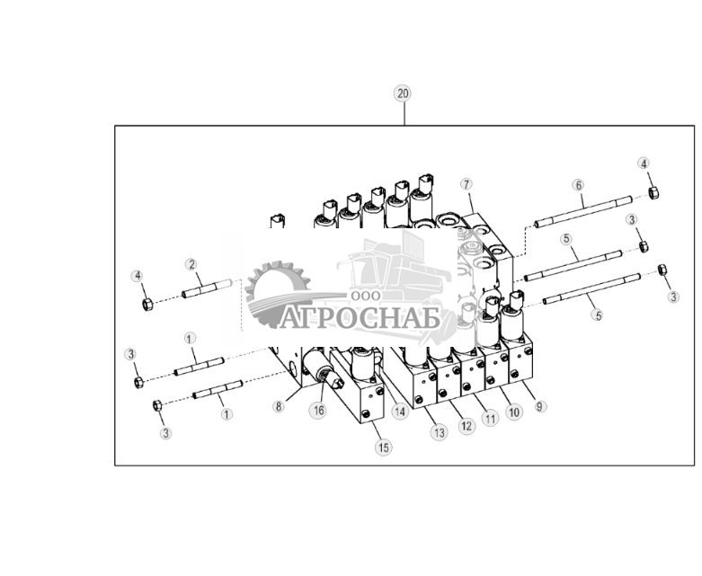 Электрогидравлический 6-функциональный клапан (передний) (Grade Pro) - ST3640 603.jpg